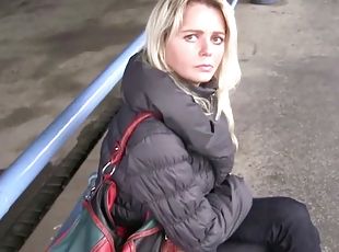 utendørs, amatør, blowjob, milf, hore, blond, buss, tjekkisk