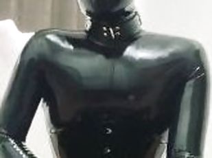 japans, bdsm, latex, bondage, støvler, maske, gummi, drillende