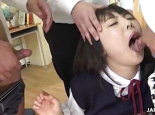 Japanese sweetheart, Tomoyo Isumi sucks cock, uncensored