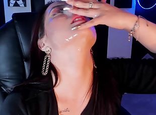 Sloppy Latina Dildo Deepthroat 7