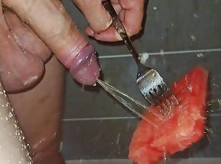 Water mellon piss. Drill a hole,  suck it