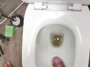 Long piss and masturbation