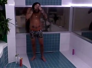 Half denmark sweden  norway big brother 2014 philip semi shower