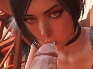 Ada Wong Deephroat Blowjob close up  Resident Evil