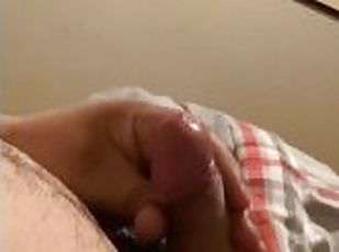 Foreskin play and cum
