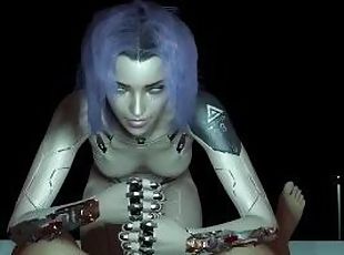 Robot Girl POV Handjob  Cyberpunk Porn Parody