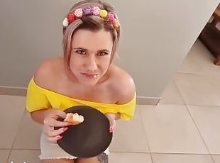 TEASER - Amber Eats A Delicious Cum Frosted Doughnut