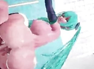 Hatsune Miku Futanari Hardcore and Multiple Cumshots