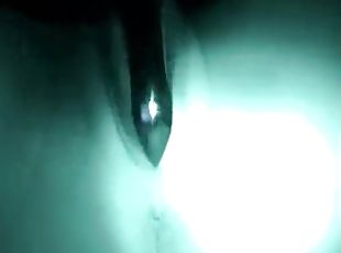 Dildo fucking in closeup with night vision camera