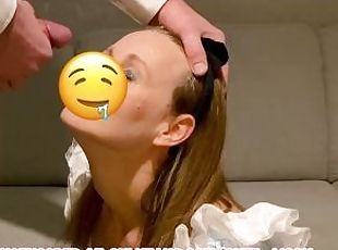 MILF gets huge facial - 11 ropes whilst dressed as Alice in wonderland! Teaser.