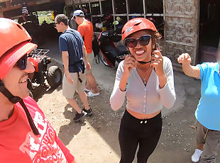 ATV buggy tour with his Thai girlfriend had them fucking at home afterwards