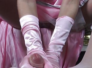 blond princess nylon footjob