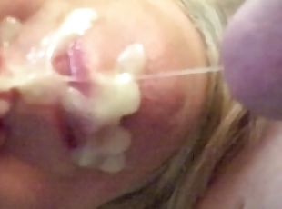 BJBarbee gets a massive cum facial!