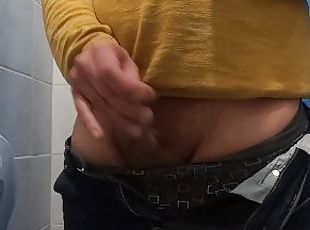 Jerking and cumming in the office toilet