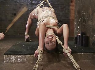 Lesbian In Back Arch Hogtie Tormented