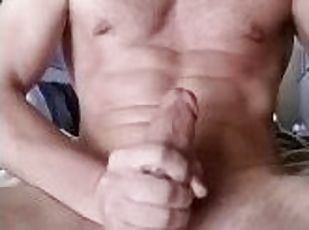 Muscle Jerk Off with Big Cock and Balls Swinging