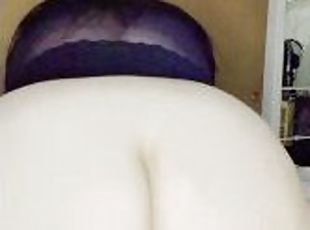 SSBBW Rides a Dildo then Rubs her Clit until she Cums