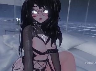 shy egirl fucks herself in vrchat for the first time