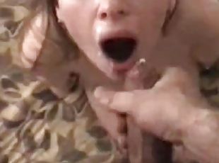 Ball sucking and a hot facial for her
