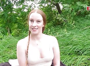 Outdoor creampie Date - german redhead teen slut meet and fuck POV pick up