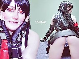 FEMDOM Role-Play: Tifa Lockhart ruined your orgasm and let you cum only if you'll wedgie yourself