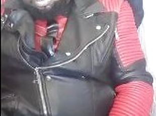 Red and Black Leather