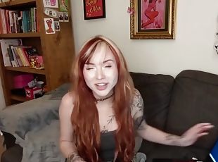 SPH tattooed babe solo talks dirty and humiliates small cocks