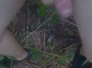 forest masturbation cumshot