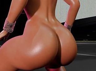 Nicki Minaj WAP Twerk Nude - 3D Cartoon Hentai