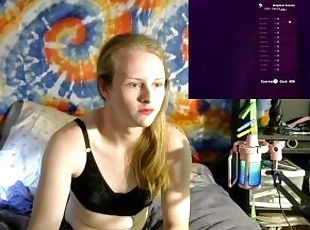 After stream playtime leads to explosive orgasm with lovense vibrator for transfem brat