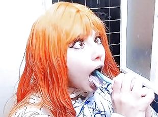 ????°????????????????? Redhead brushes her teeth ????????? ? ????