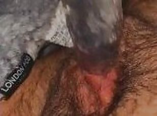 Pregnant cum filled pussy fucked after he goes downstairs