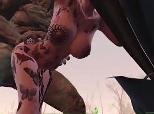 Big Ass Tatooed MILF Morning Fucked By Friendly Mutant: Fallout 4 AAF Mod Sex Animation Video Game