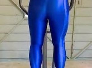 Shiny adidas Fullbody catsuit leotard spandex Lycra