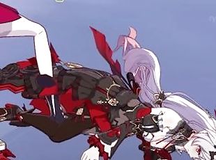 Lunar Vow: Crimson Love Theresa ryona - Honkai Impact 3rd