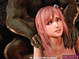 monster, tenåring, compilation, ludder, knulling-fucking, anime, hentai