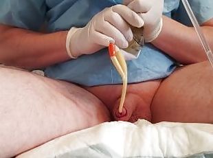 Long play with catheter, pee, diaper, prostate with cumshot.